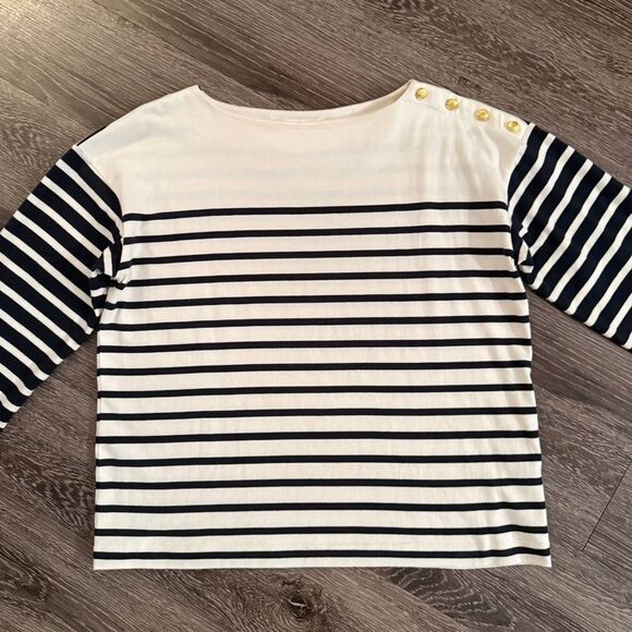 Rag & Bone Bardot Stripe Long Sleeve Tee - Picture 3 of 9